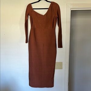 Elegant Brown Women's Dress